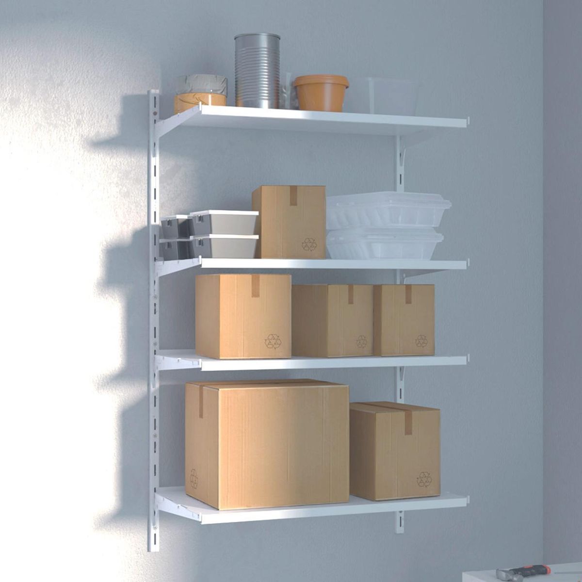 DUCASSE - Repisa Crece Acero 4 Nivel(es) 62x101x31.8 cm Blanco