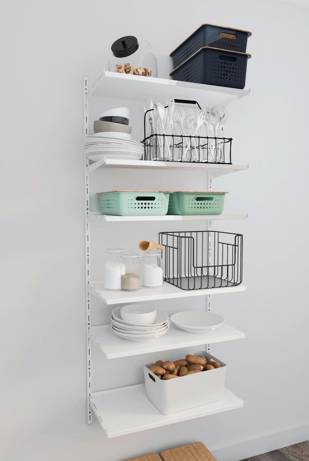 DUCASSE - Repisa Crece Acero 6 Nivel(es) 62x151x31.8 cm Blanco