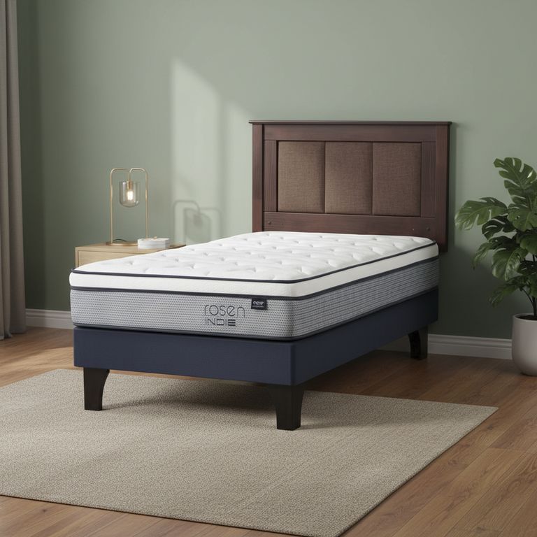 Cama 1 plaza de Estructura Indie Azul