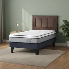 ROSEN - Cama 1.5 plazas de Estructura Indie Azul