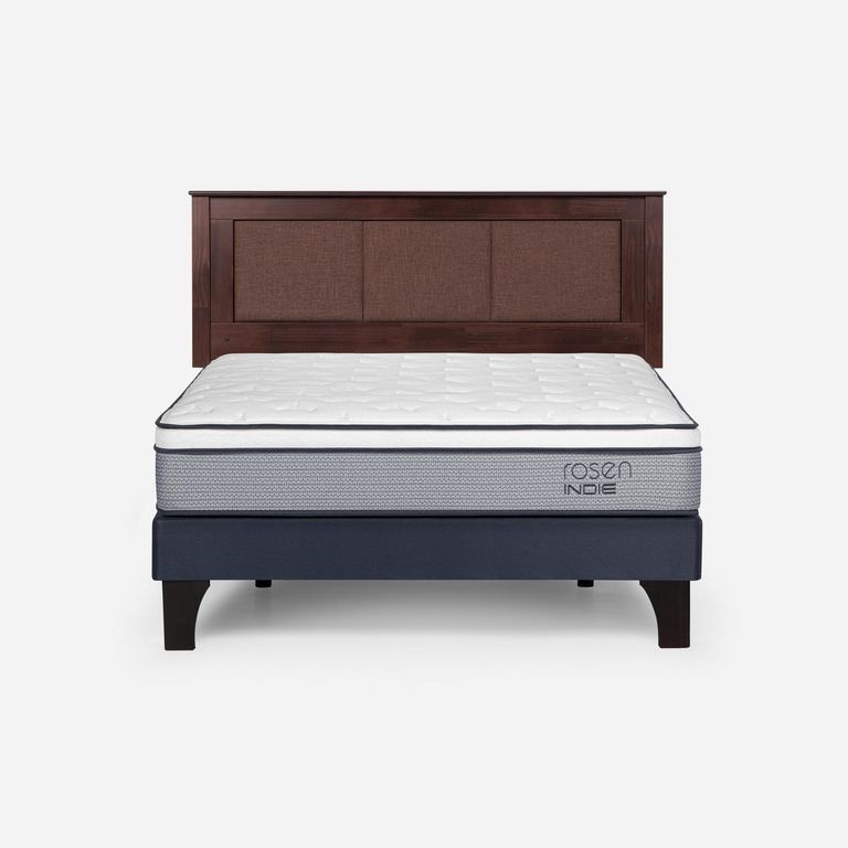 ROSEN Cama King de Estructura Indie Azul