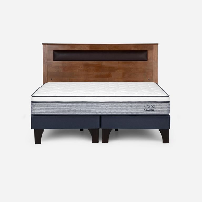 ROSEN Cama 2 plazas de Estructura Indie Azul