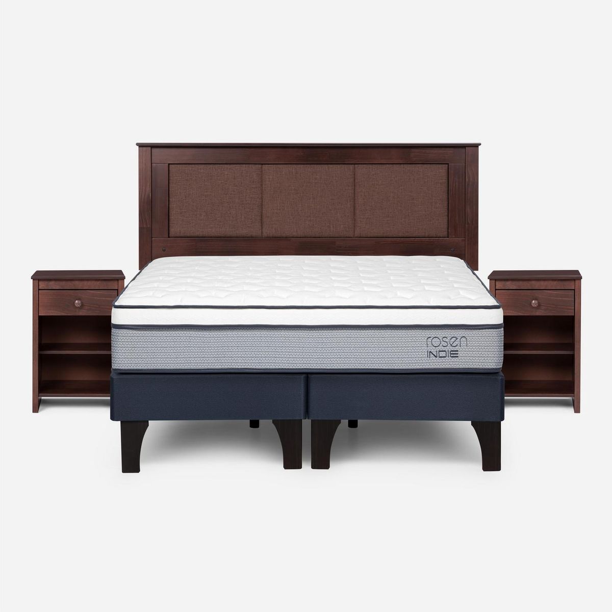 ROSEN - Cama 2 plazas de Estructura Indie Azul