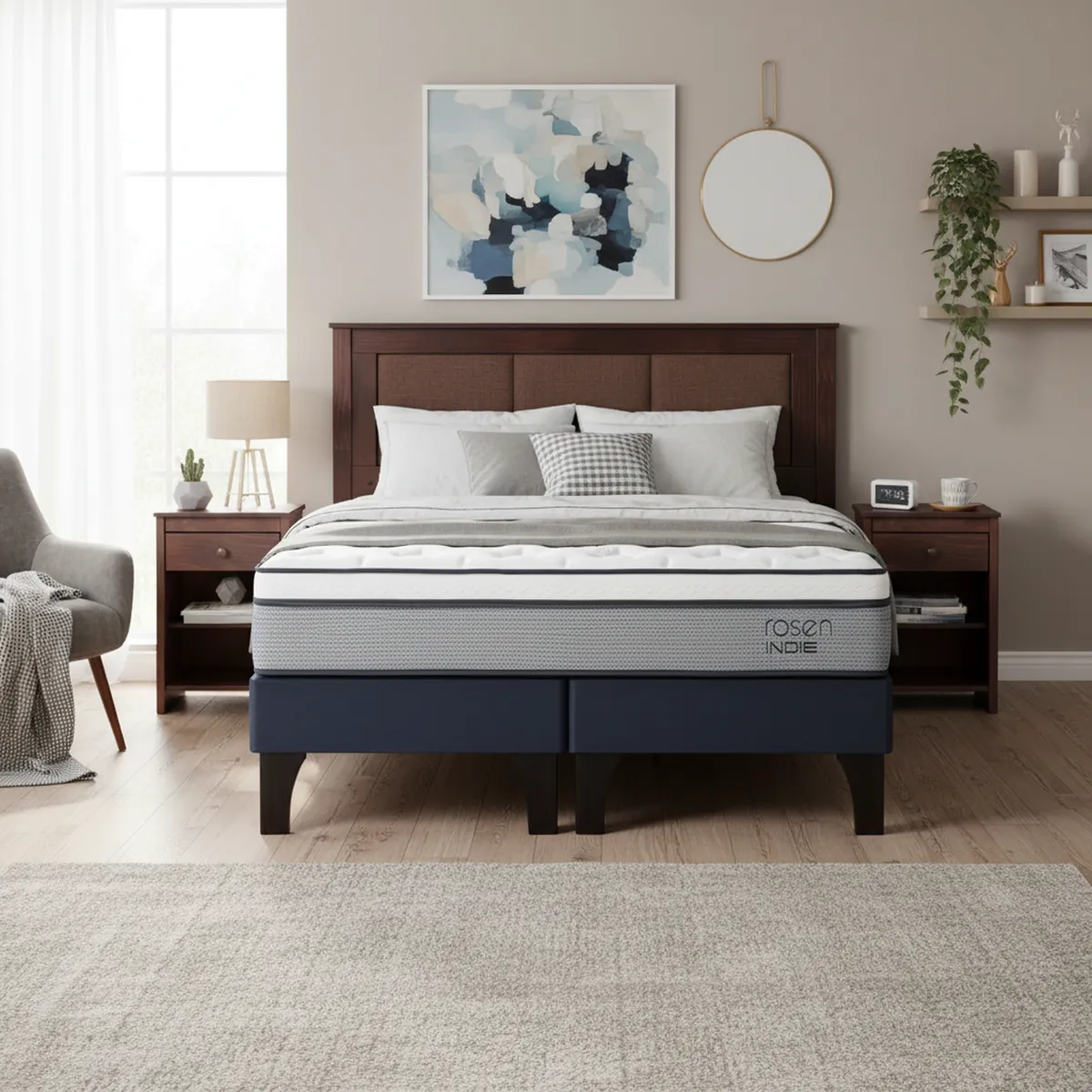 ROSEN - Cama King Indie Azul