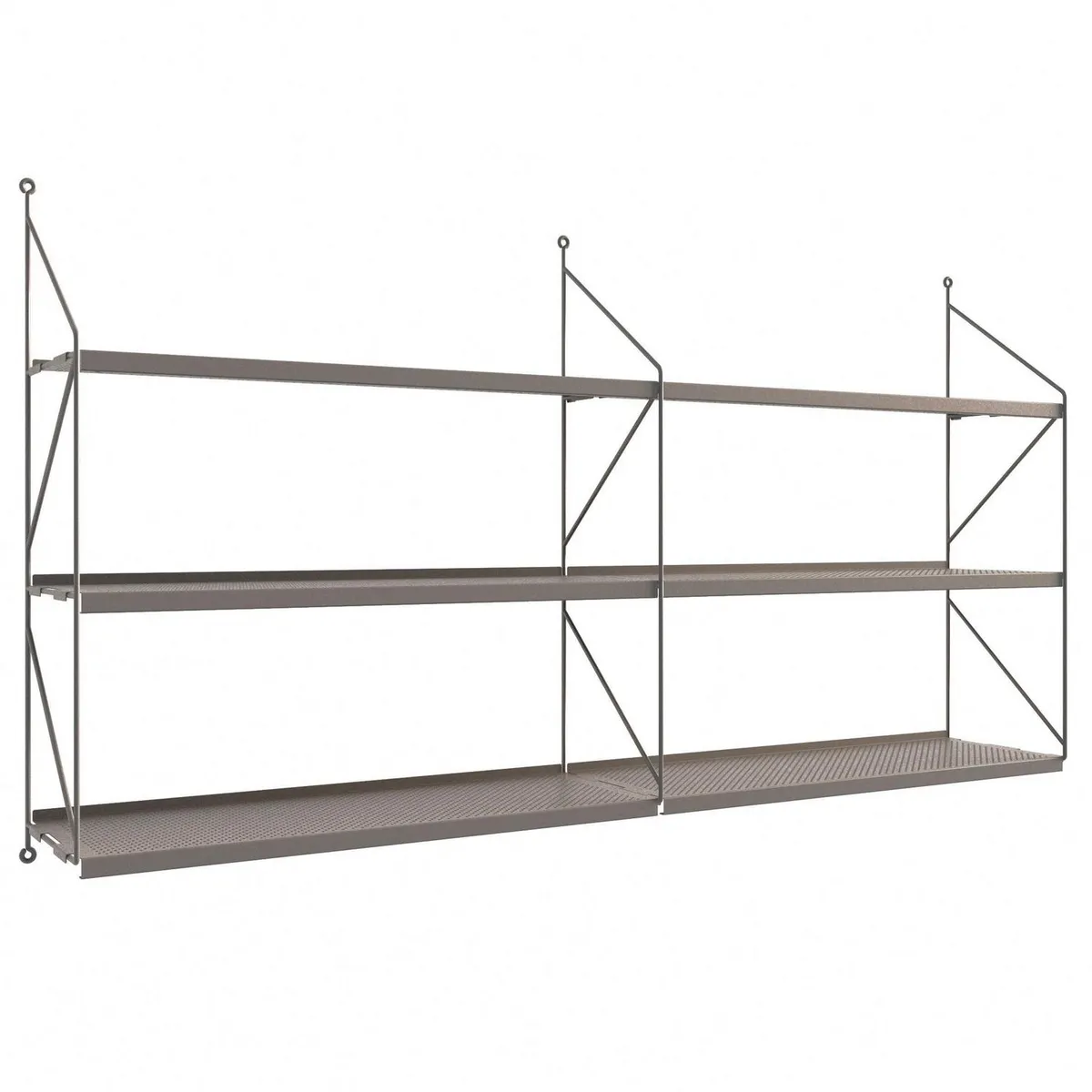 DUCASSE - Repisa Angolo Dúo Acero 3 Nivel(es) 122x66x21 cm Gris