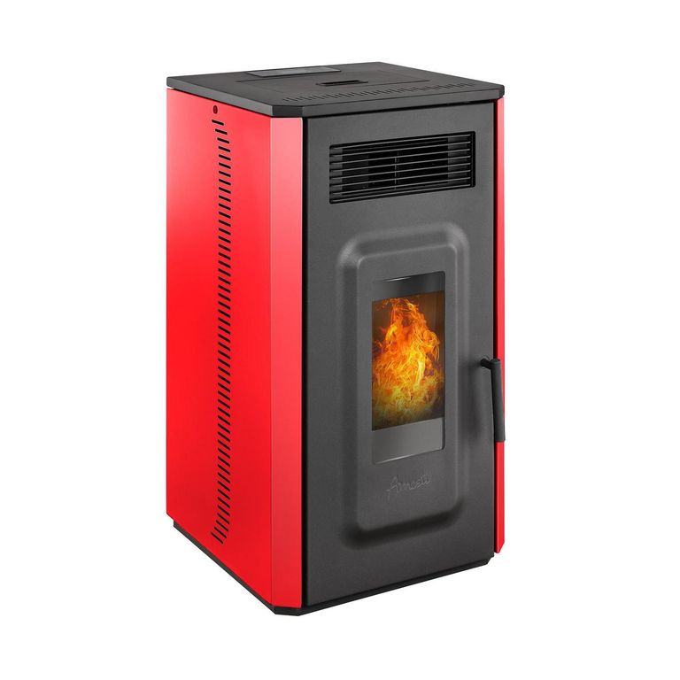 Estufa Pellet Vulcan 10 Roja Rojo