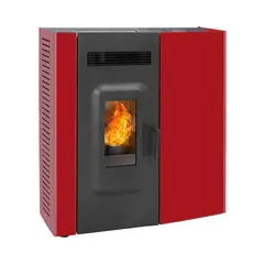 AMESTI - Estufa Pellet Slim 9000 Roja Rojo