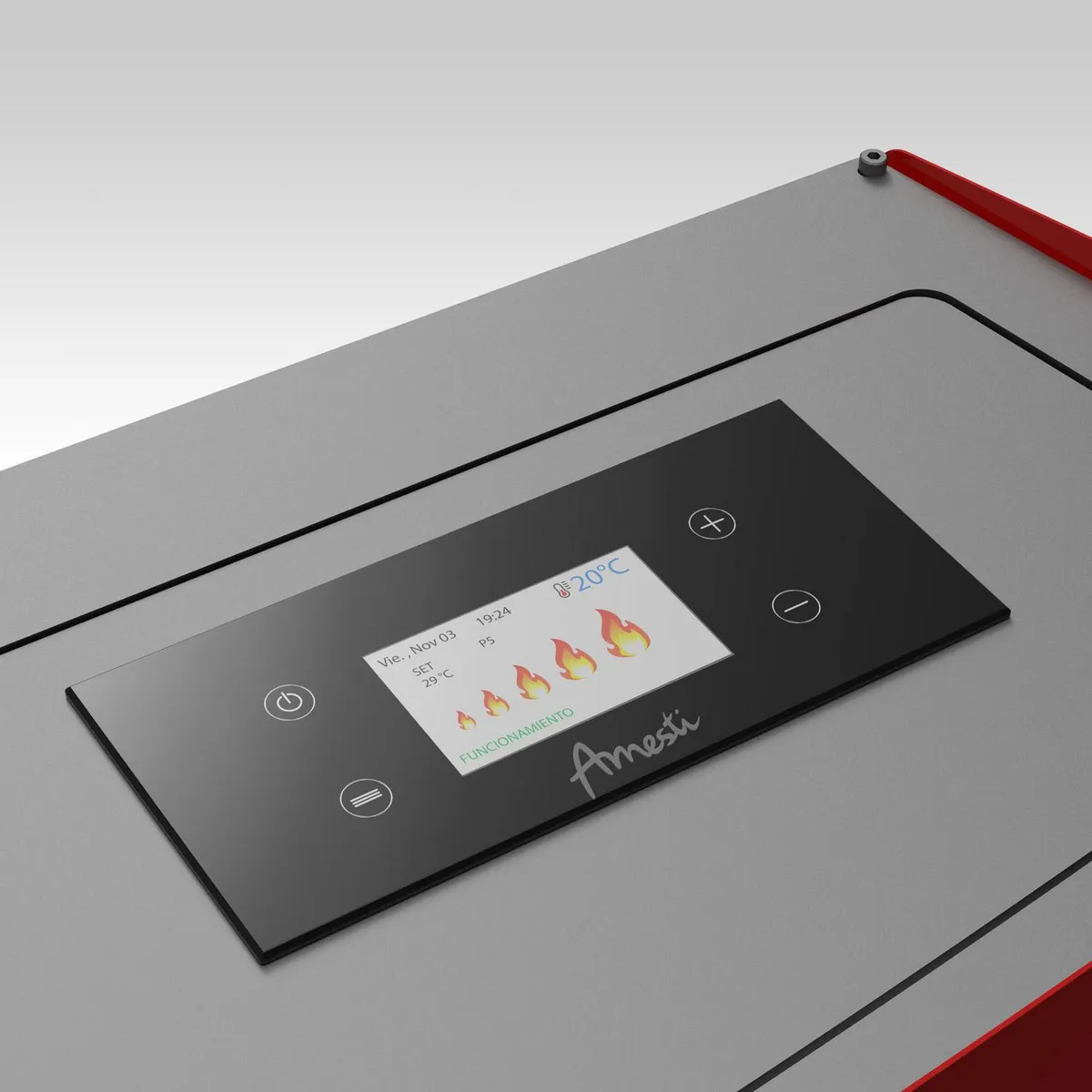 AMESTI - Estufa Pellet Slim 9000 Roja