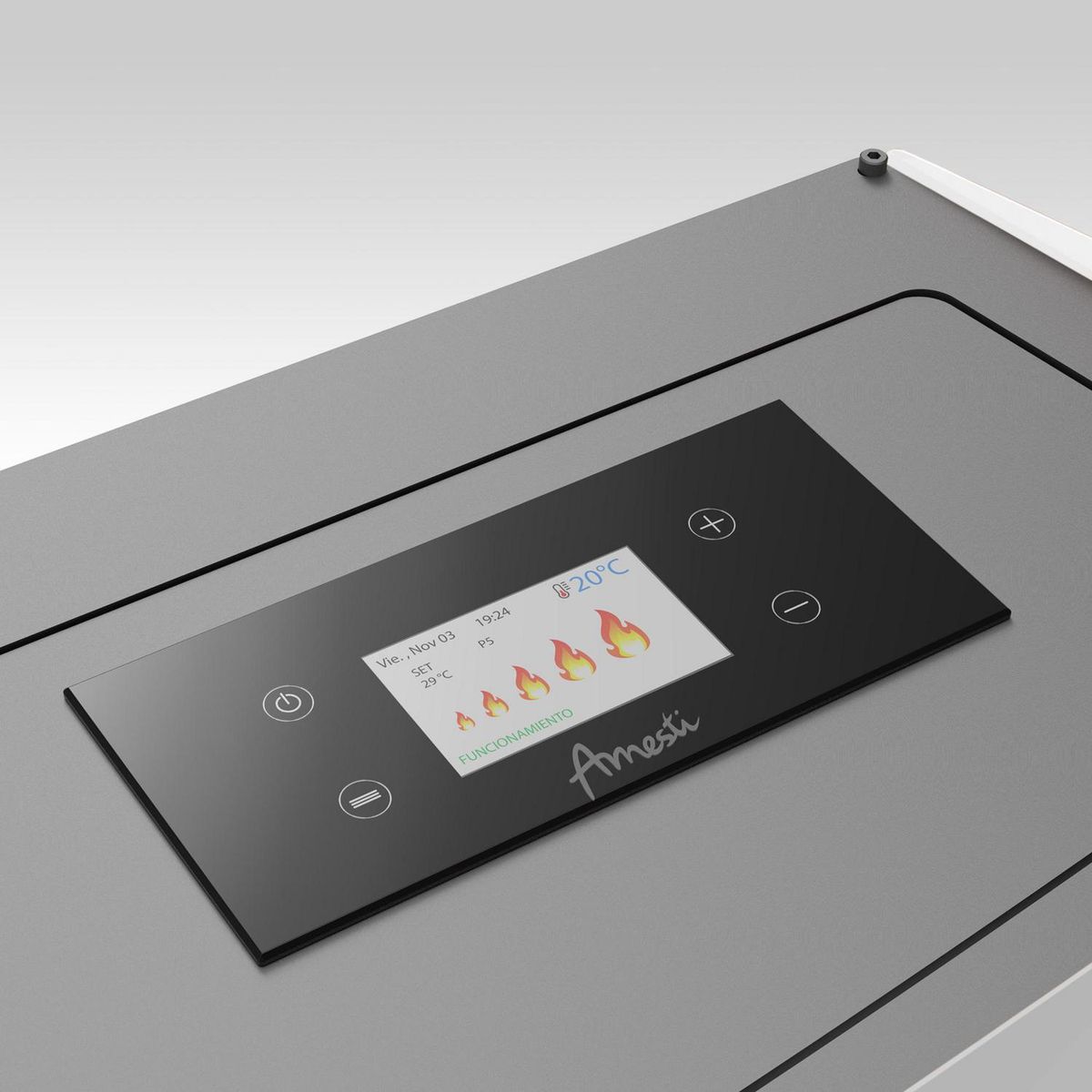 AMESTI - Estufa Pellet Slim 9000 Blanca Blanca