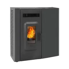 AMESTI - Estufa Pellet Slim 9000 Negra rojo