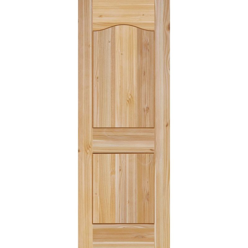 HOLZTEK - Puerta Exterior Madera pino oregón 80x220 cm Modelo 3 Natural