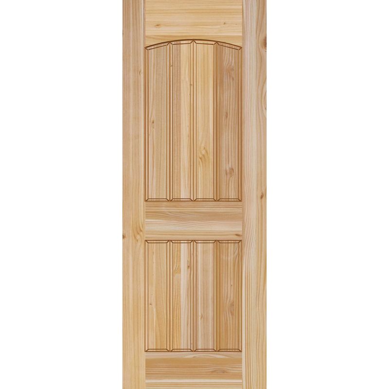 HOLZTEK - Puerta Exterior Madera pino oregón 80x200 cm Modelo 2 Natural