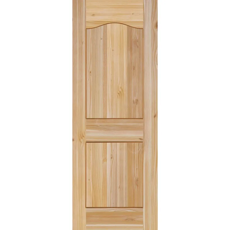 HOLZTEK - Puerta Exterior Madera pino oregón 75x220 cm Modelo 3 Natural