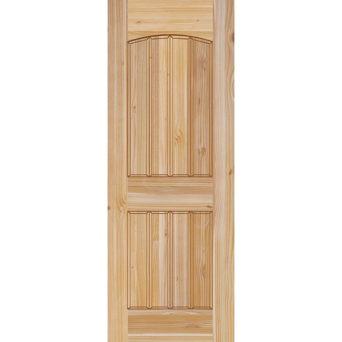 HOLZTEK - Puerta Exterior Madera pino oregón 85x220 cm Modelo 2 Natural