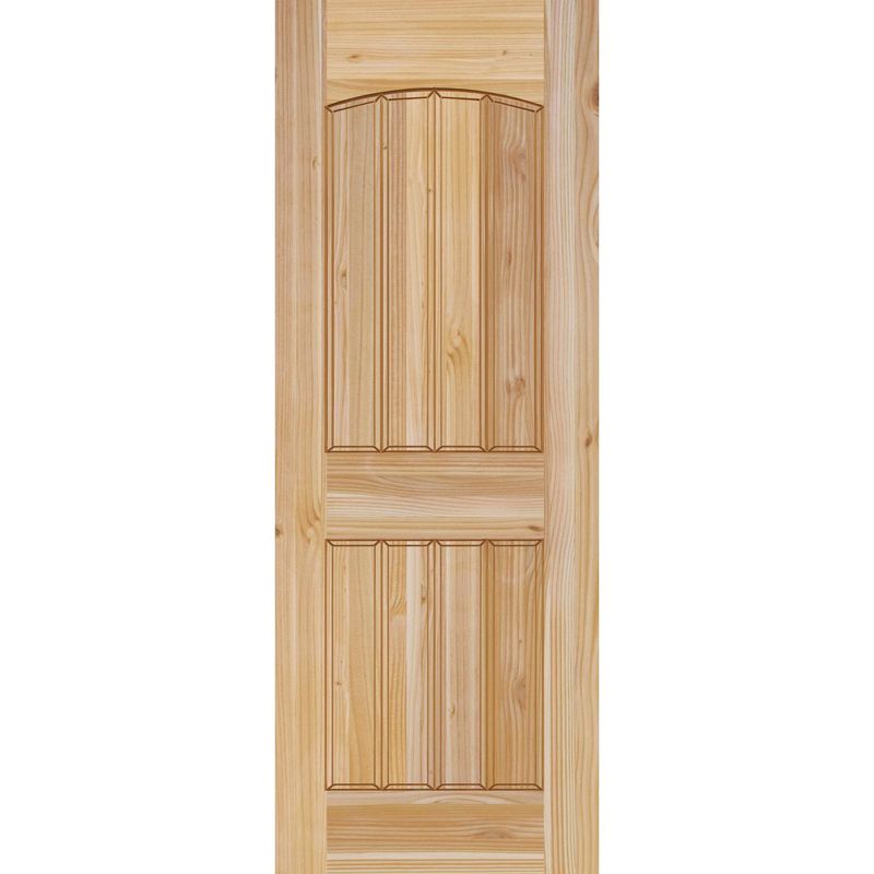 HOLZTEK - Puerta Exterior Madera pino oregón 85x220 cm Modelo 2 Natural