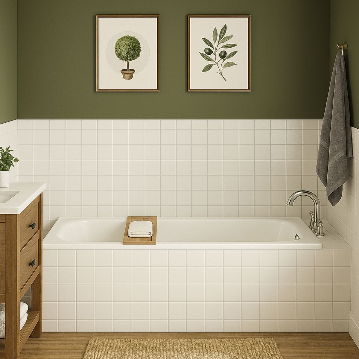 STRETTO - Tina con Antideslizante 70x130 cm Rectangular Acero Esmaltado