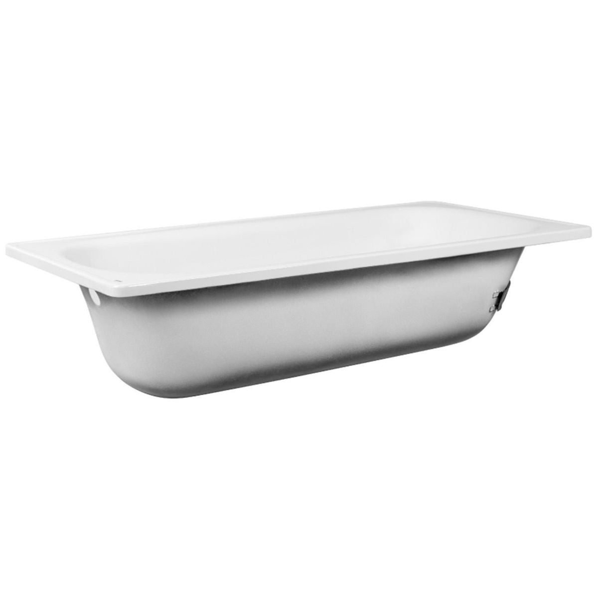 STRETTO - Tina con Antideslizante 120x70 cm Rectangular Acero Esmaltado