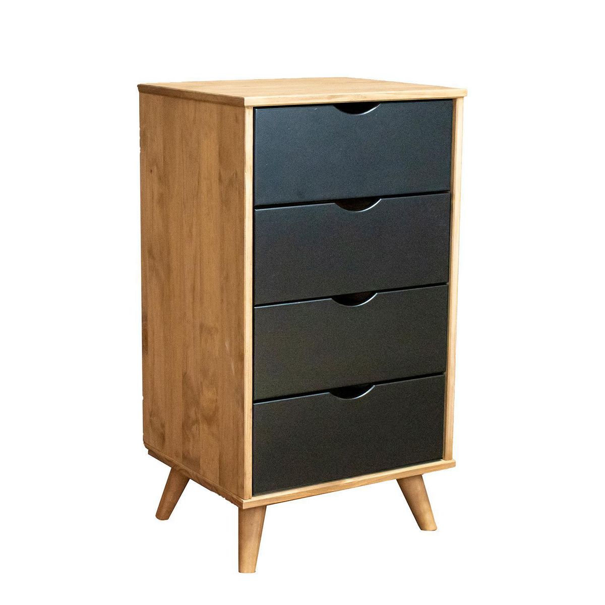 VEKKAHOME - Cómoda 4 Cajón(es) LIA 46x90x40 cm Café