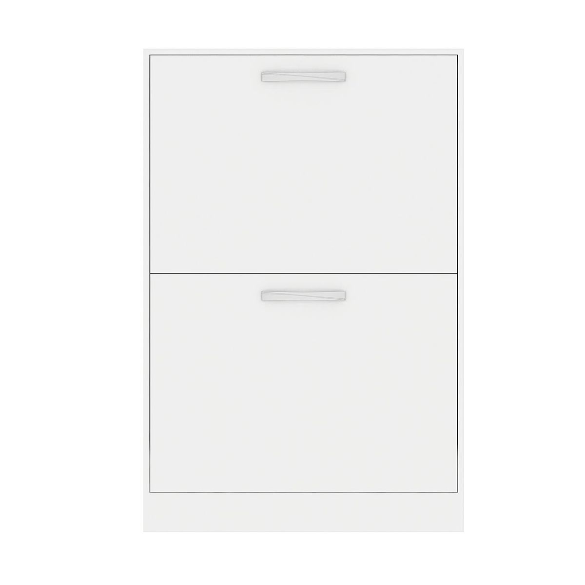 VEKKAHOME - Zapatera Nick Light MDP 2 Nivel(es) 65x88x22 cm Blanco