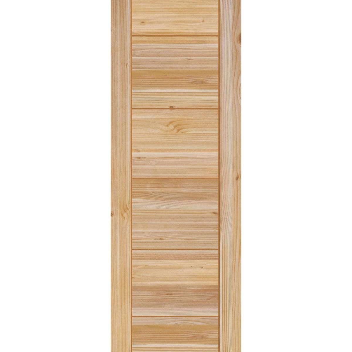 HOLZTEK - Puerta Exterior Madera pino oregón 100x200 cm Modelo 200 Natural