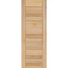 HOLZTEK - Puerta Exterior Madera pino oregón 75x220 cm Modelo 200 Natural
