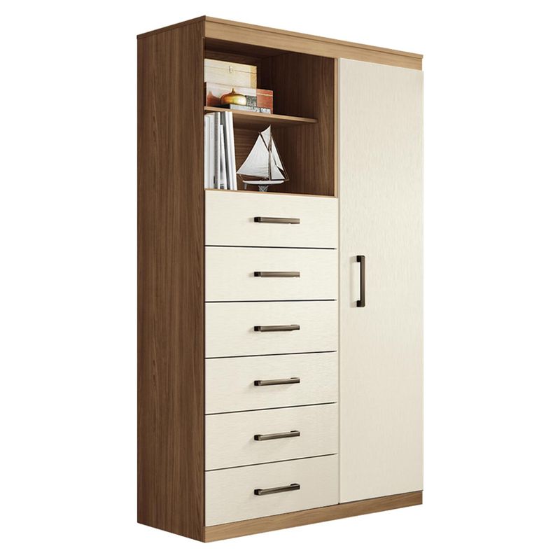 ONESSTA - Cómoda 1 Puerta 6 Cajón(es) Maraba 96.2x163.5x40 cm Beige