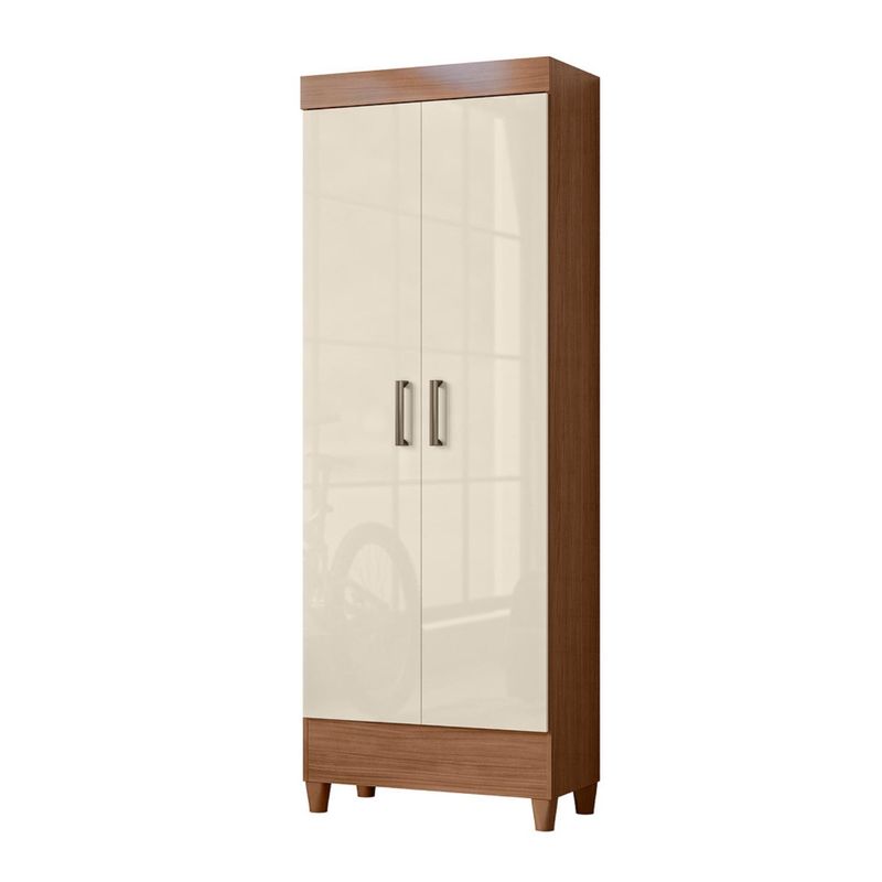 ONESSTA - Clóset Fit 2 Puerta(s) 3 Repisa(s) 60xx31,2 cm Café/Beige