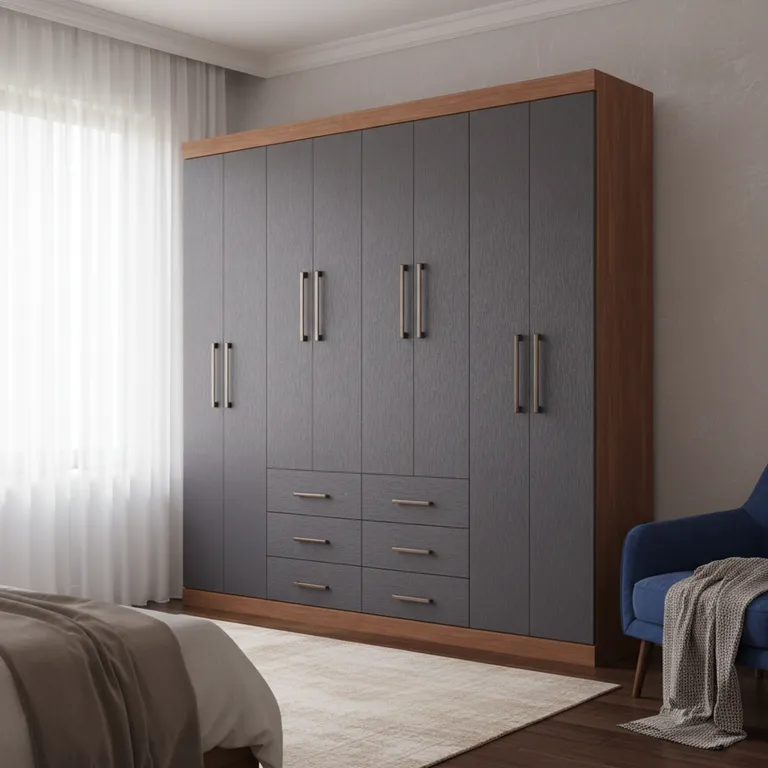 Clóset Liverpool 8 Puerta(s) 6 Cajón(es) 11 Repisa(s) 212x210x46.3 cm Gris