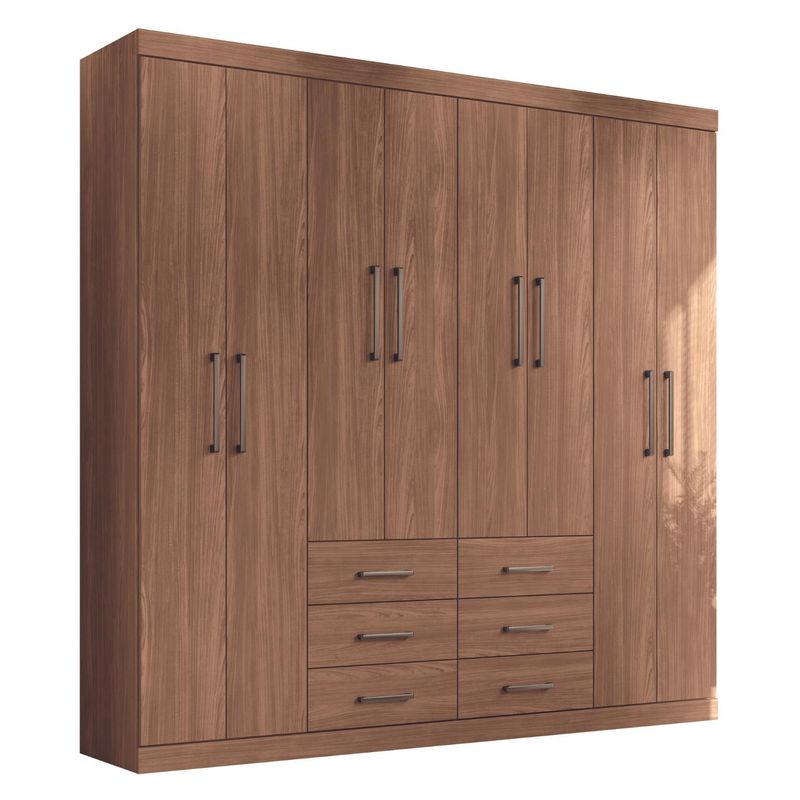 ONESSTA - Clóset Liverpool 8 Puerta(s) 11 Repisa(s) 212x210x46.3 cm Café