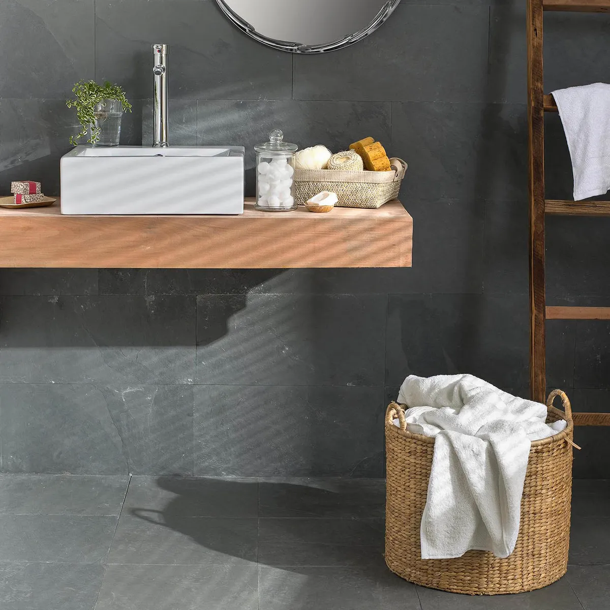 AXM - Piedra Natural Pizarra 40x40 cm Gris 0.96 m2