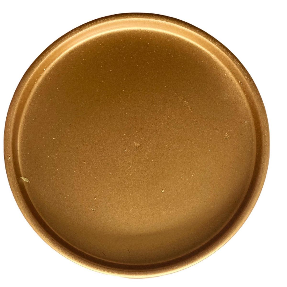 DECOGREEN - Macetero Cilindro de Arcilla 13x13 cm Grafito y Dorado