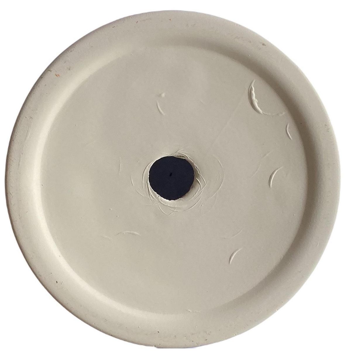 DECOGREEN - Macetero Cilindro de Arcilla 18x18 cm Crema y Dorado