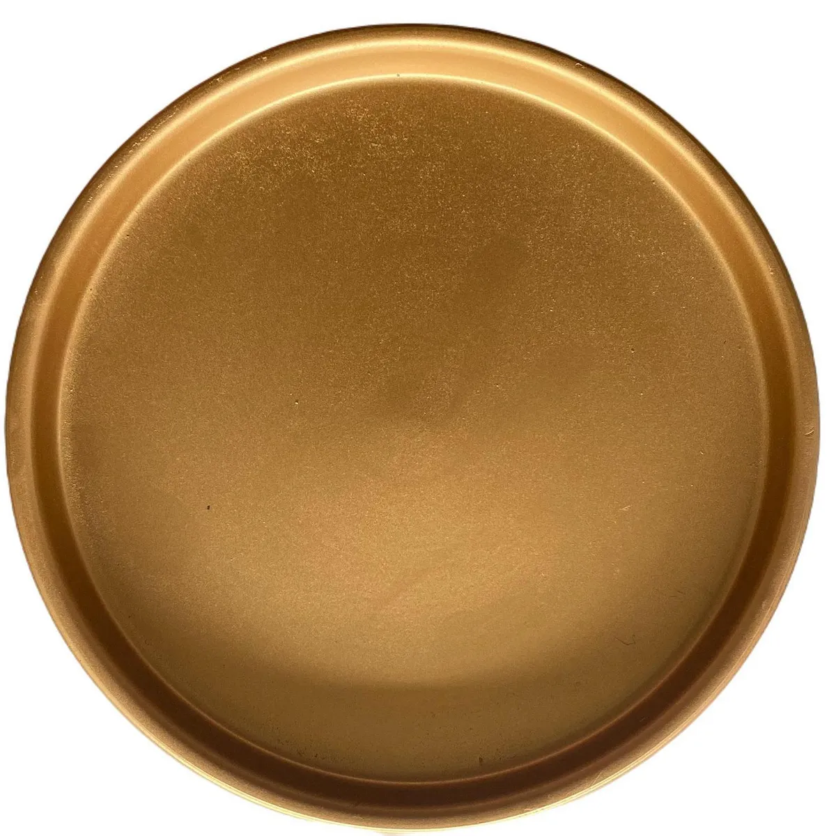 DECOGREEN - Macetero Cilindro con Plato M de Arcilla 15x15 cm Grafito y Dorado