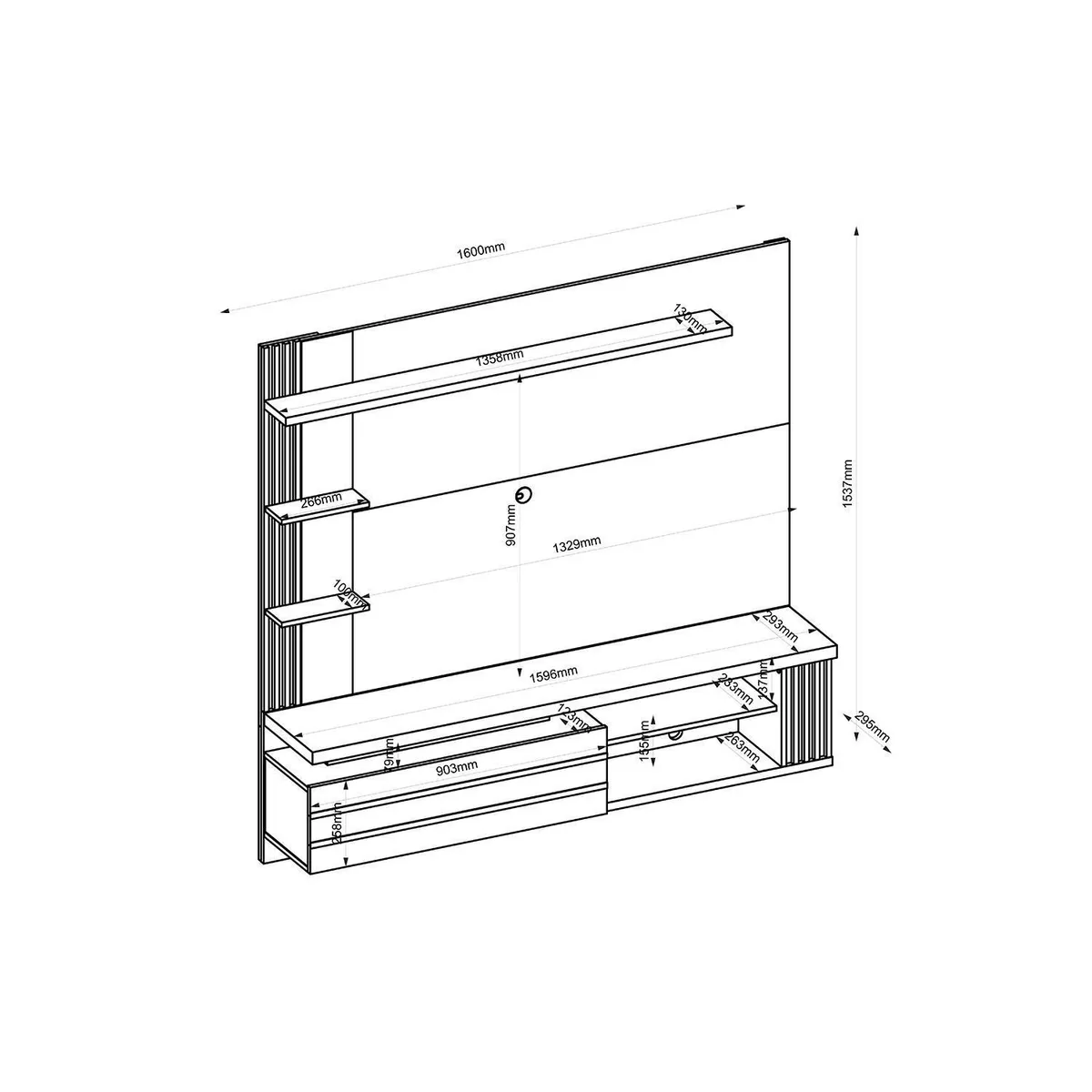 VEKKAHOME - Panel Marin Bali 55"