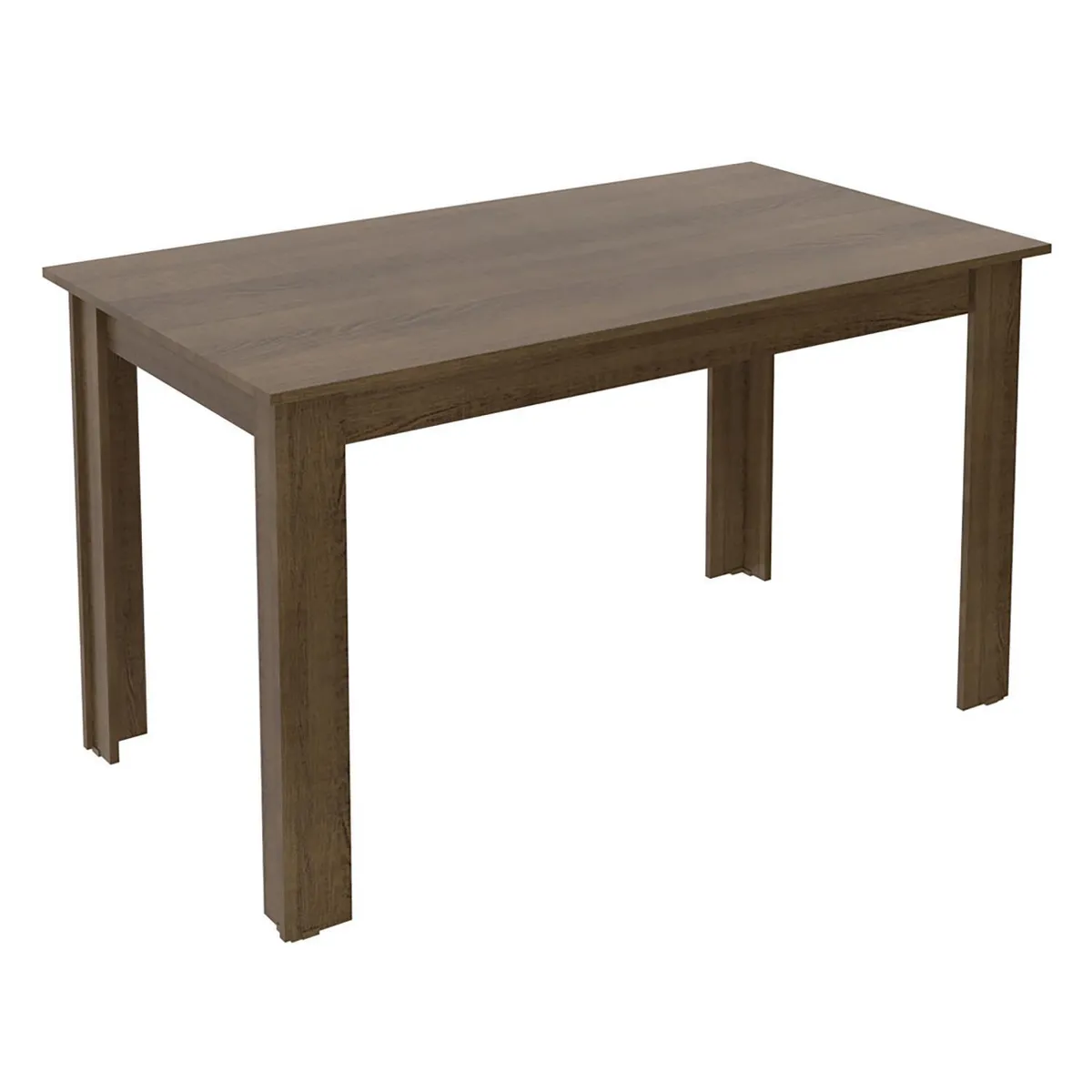 VEKKAHOME - Juego de Comedor Pia Leone 4 Sillas Mesa Rectangular 75x76x136 cm Café