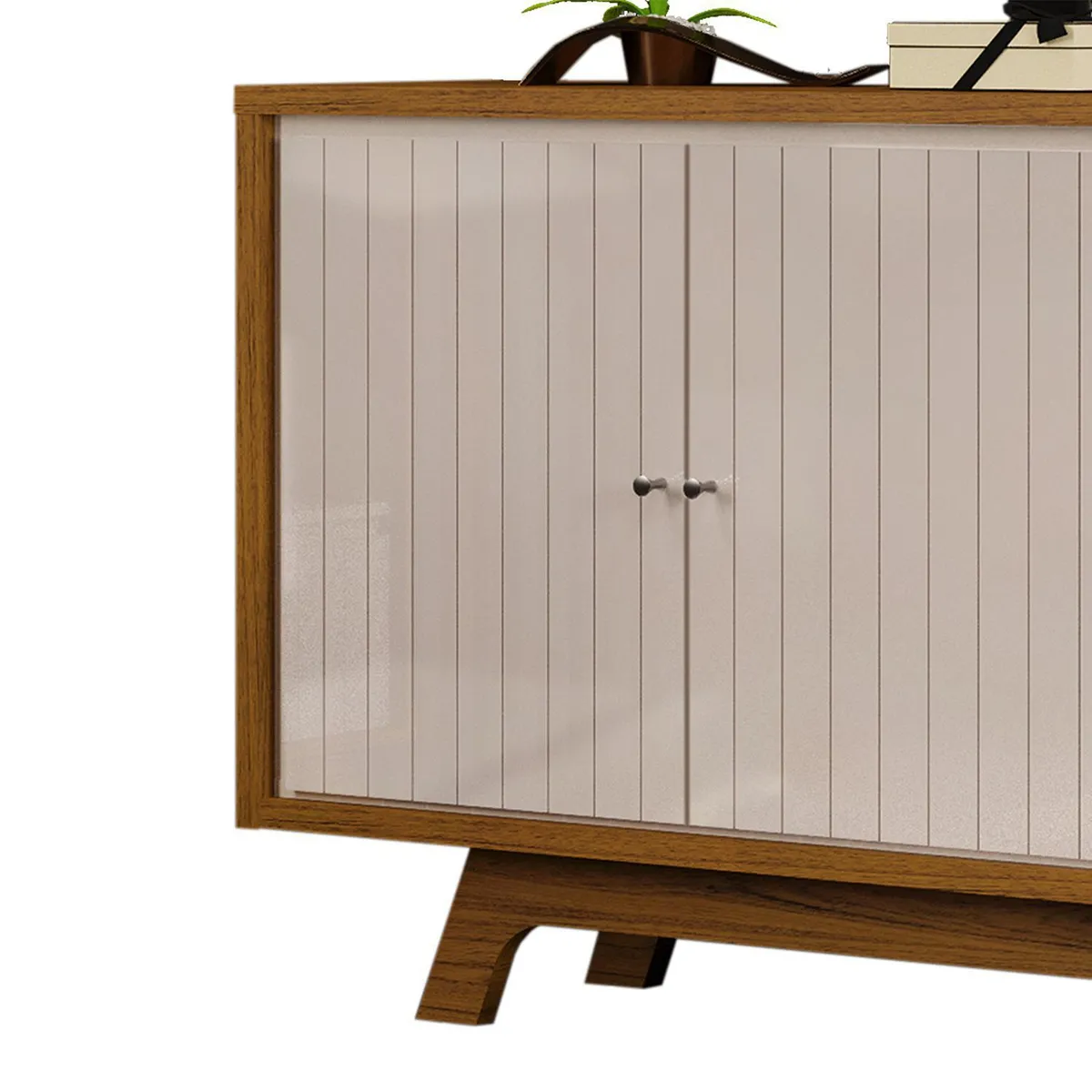 VEKKAHOME - Buffet Brise Beige 35.7x180x80.5 cm