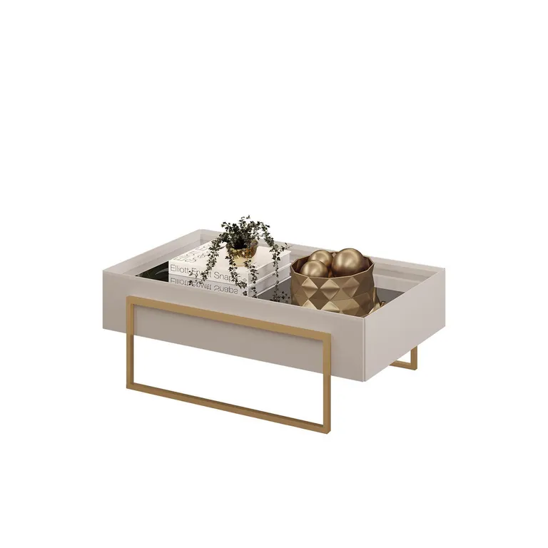 VEKKAHOME Mesa de centro Pilar