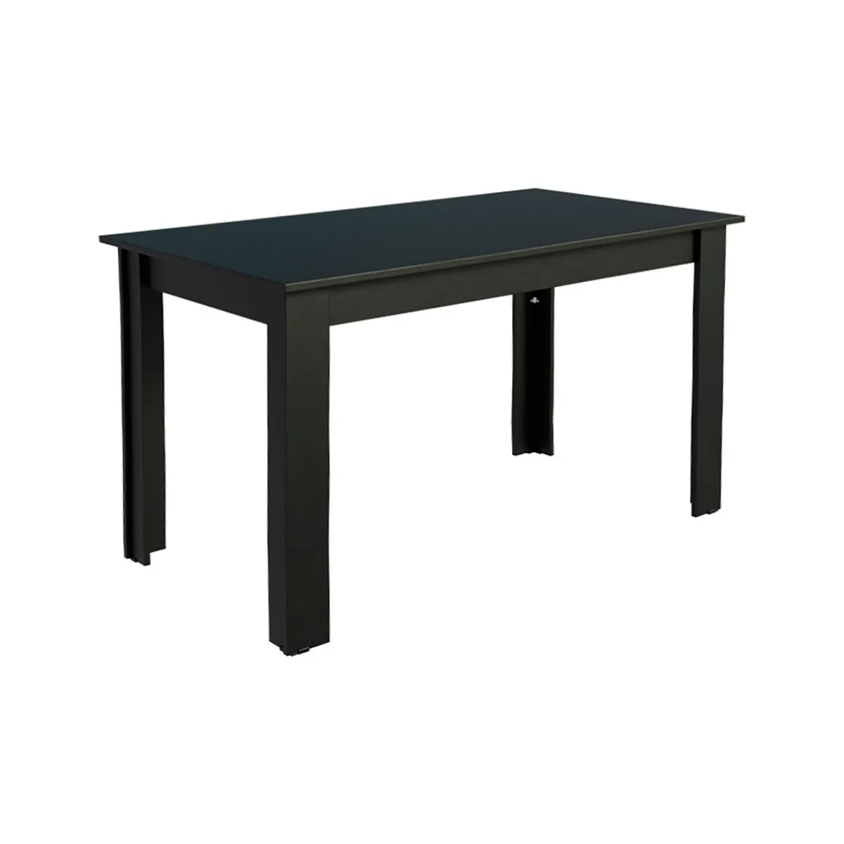 VEKKAHOME - Juego de Comedor Lola Suecia 6 Sillas Mesa Rectangular 75x76x136 cm Negro