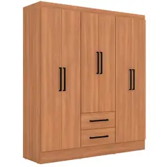 ROCA - Clóset Ámbar 6 Puerta(s) 2 Repisa(s) 160x182x46 cm Canela