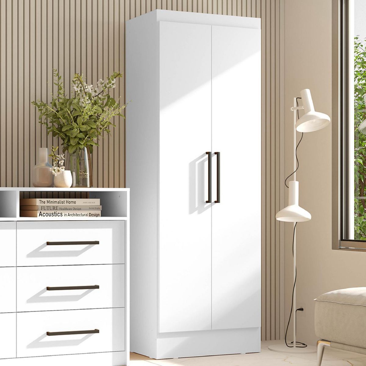 ROCA - Clóset Ámbar 2 Puerta(s) 4 Repisa(s) 65xx37 cm Blanco