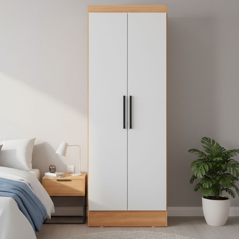Clóset Ámbar 2 Puerta(s) 4 Repisa(s) 65x182x37 cm Blanco
