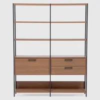 Estante Cucao MDF 8 Nivel(es) 144.5x185x32 cm Negro