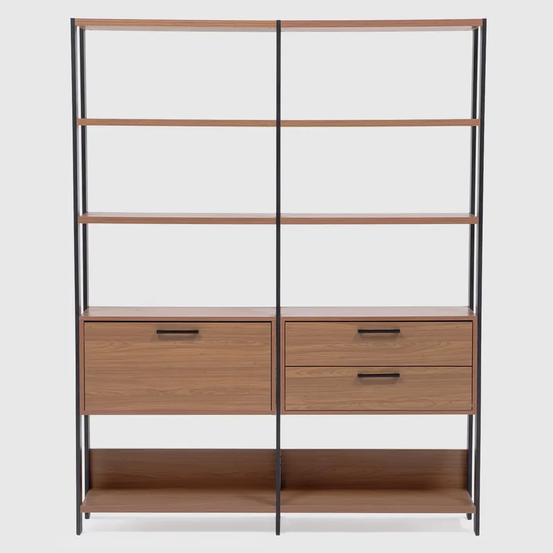 ROCA - Estante Cucao MDF 8 Nivel(es) 144.5x185x32 cm Negro