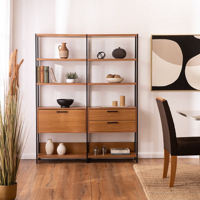 Imagen 2 del producto Estante Cucao MDF 8 Nivel(es) 144.5x185x32 cm Negro