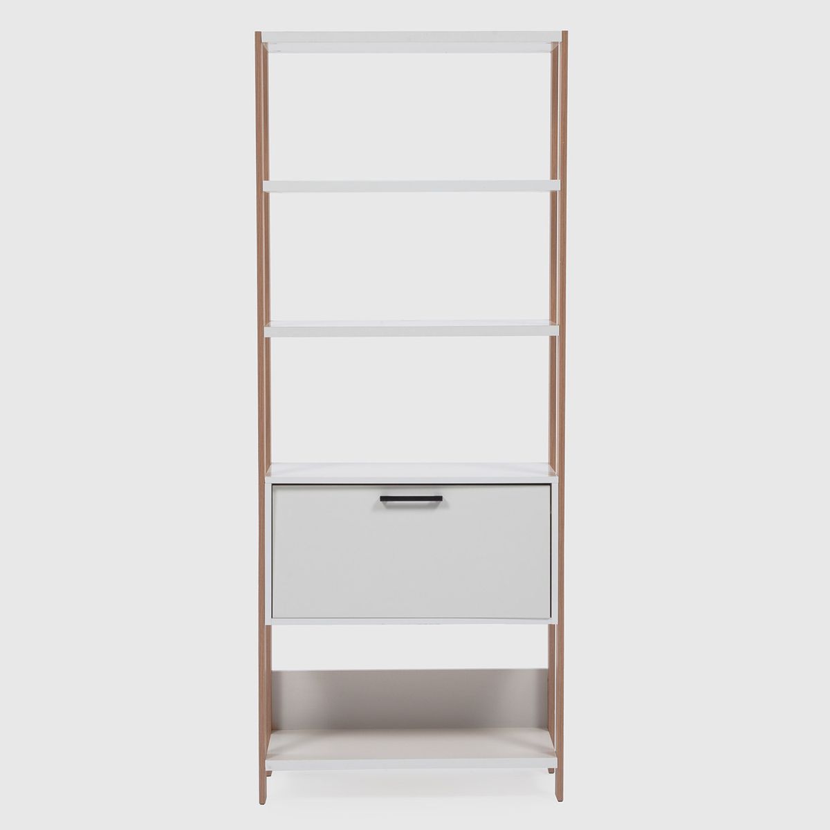 ROCA - Estante Cucao MDF 4 Nivel(es) 73x185x32 cm Roble/Blanco