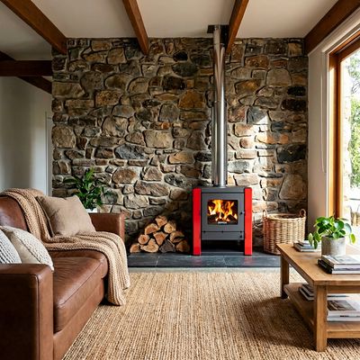 Imagen 2 del producto Estufa Leña Gold 500 Black Vision Rojo