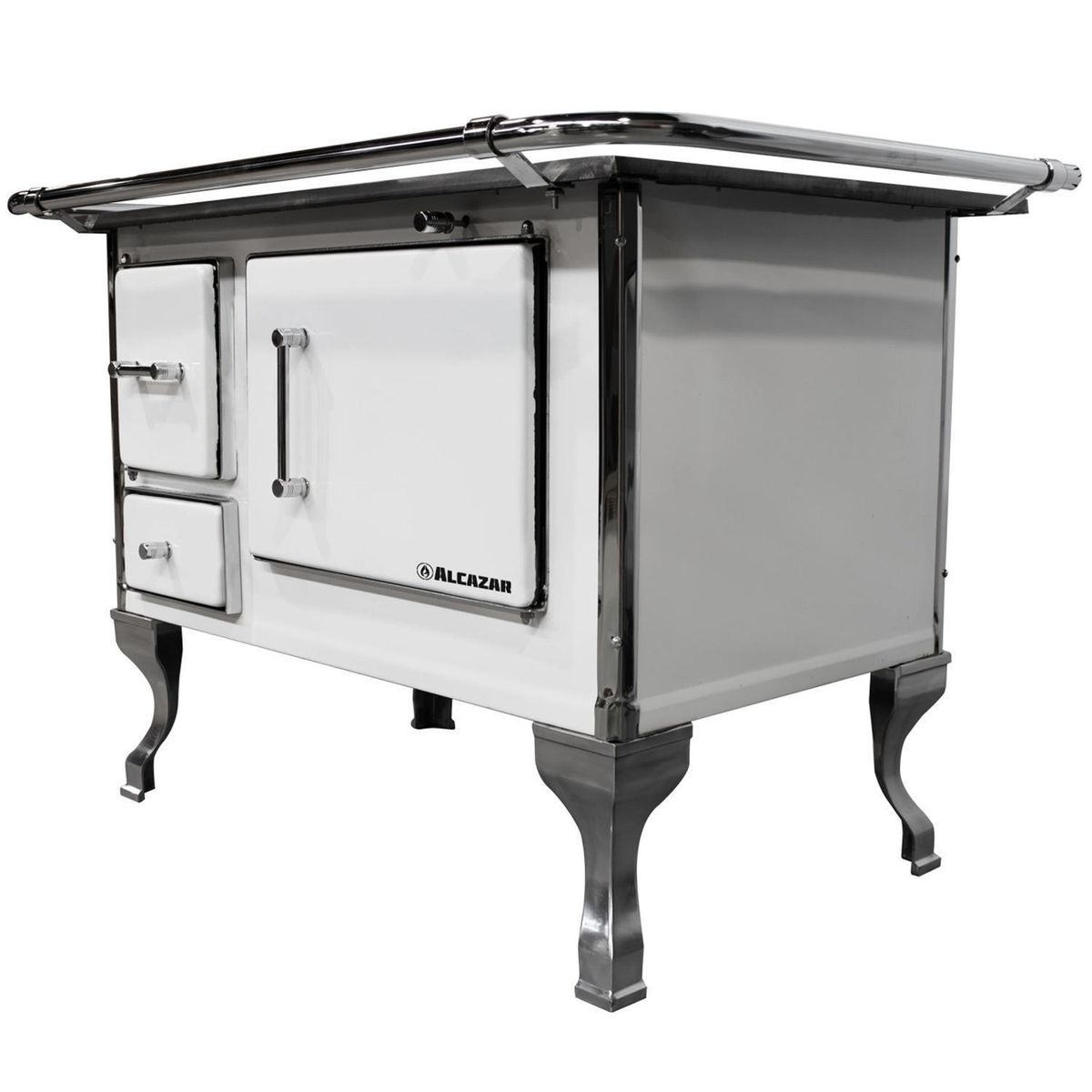 ALCAZAR - Cocina a Leña Llaima Tradicional 90 Blanca