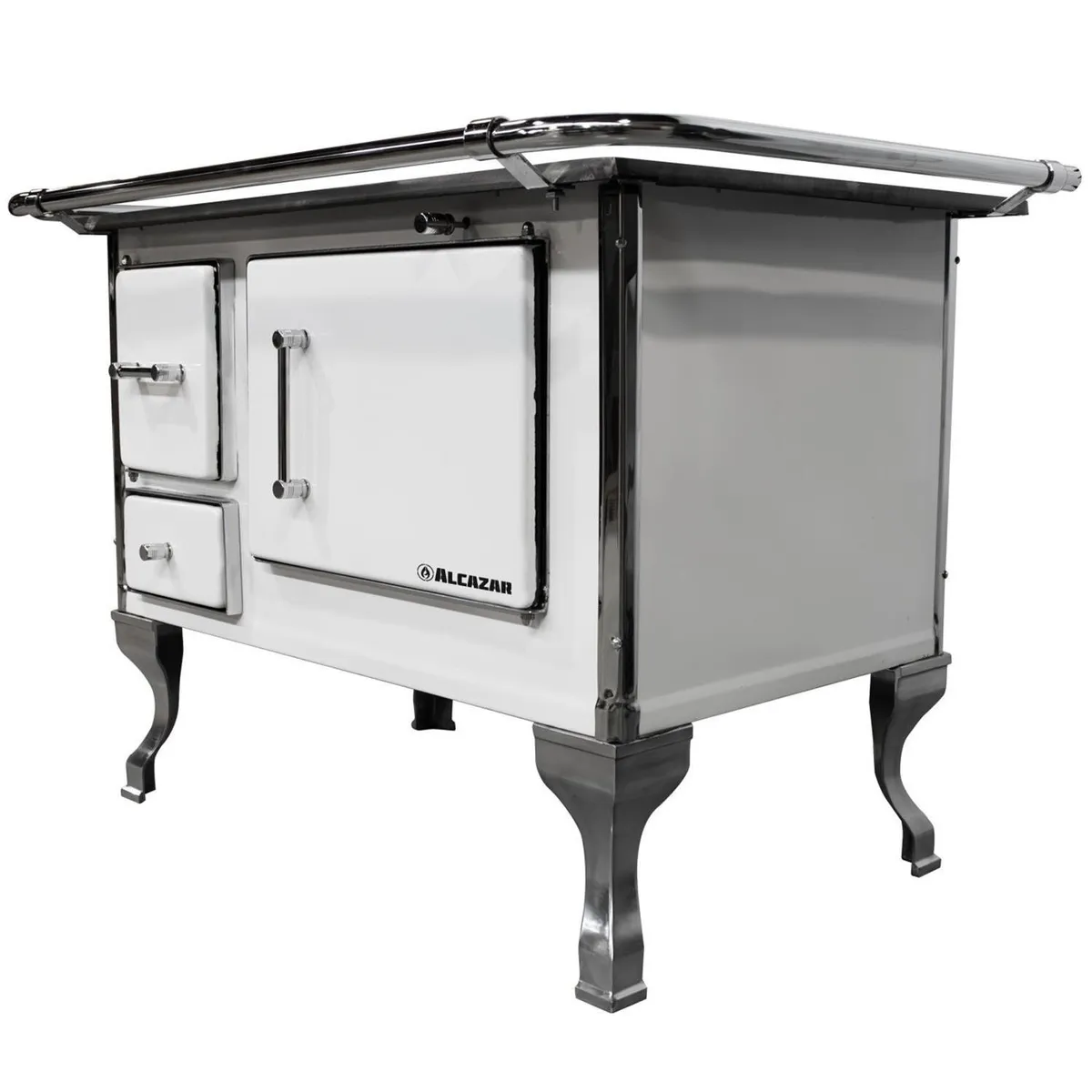 ALCAZAR - Cocina a Leña Llaima Tradicional 80 Blanca