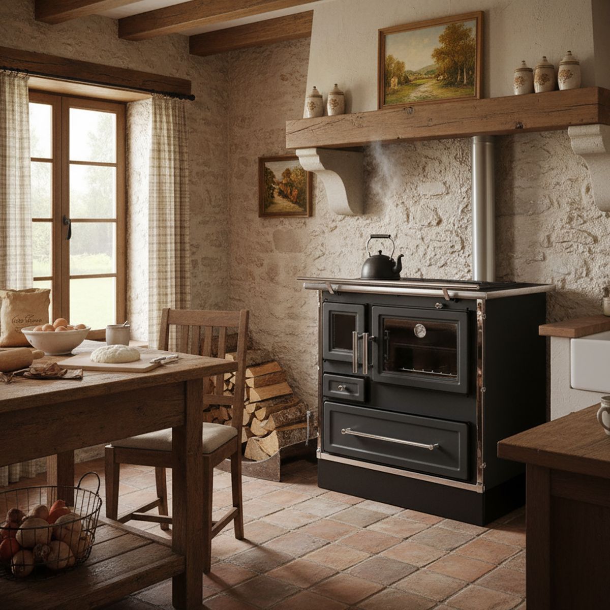ALCAZAR - Cocina a Leña Calbuco MZ 90 Negra
