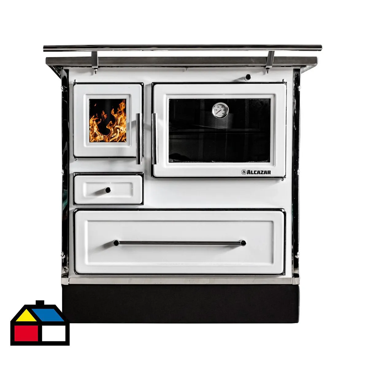 ALCAZAR - Cocina a Leña Calbuco MZ 90 Blanca